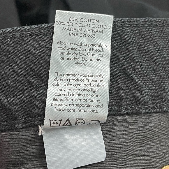 PACSUN ECO Baggy Jean Button fly Hi Rise Wide Leg Distressed Size 28 Black - Picture 11 of 16